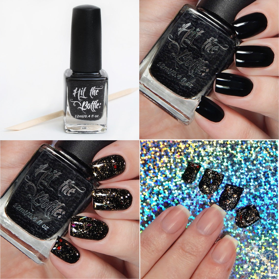 Hit the Bottle Polishes | Black Undies - Peel Off Base