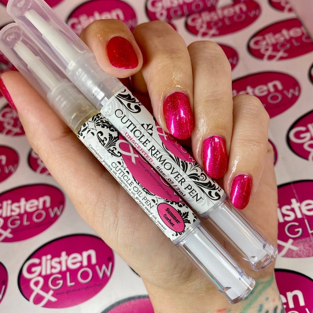 Cuticle Remover & Cuticle Oil Pen Duo by Glisten & Glow