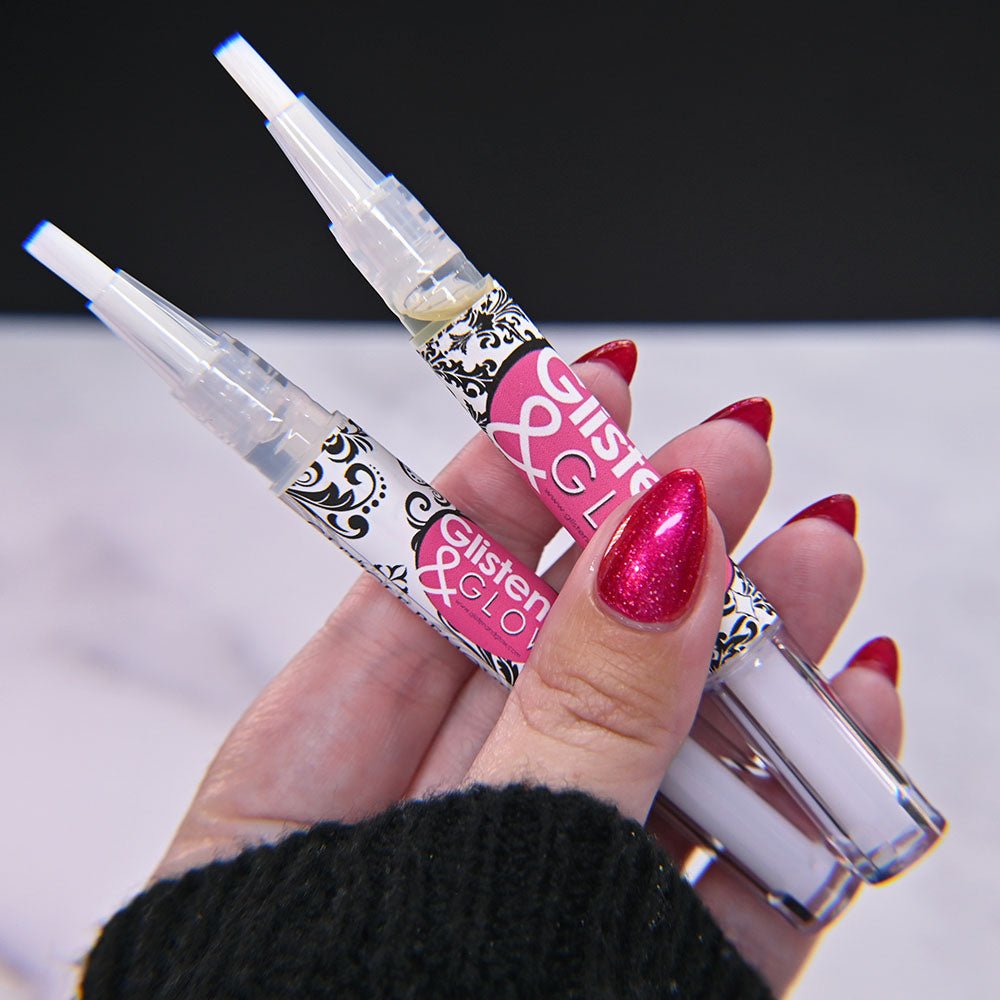 Cuticle Remover & Cuticle Oil Pen Duo by Glisten & Glow