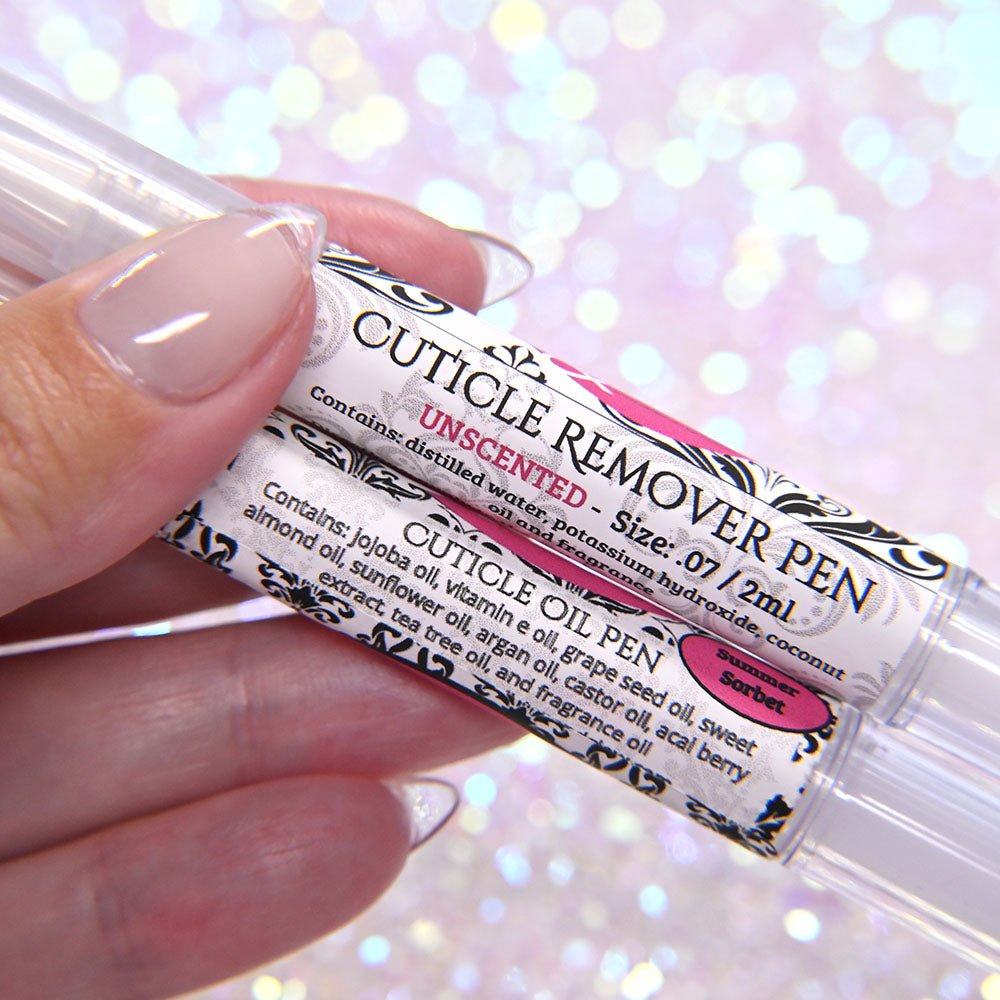 Cuticle Remover & Cuticle Oil Pen Duo by Glisten & Glow