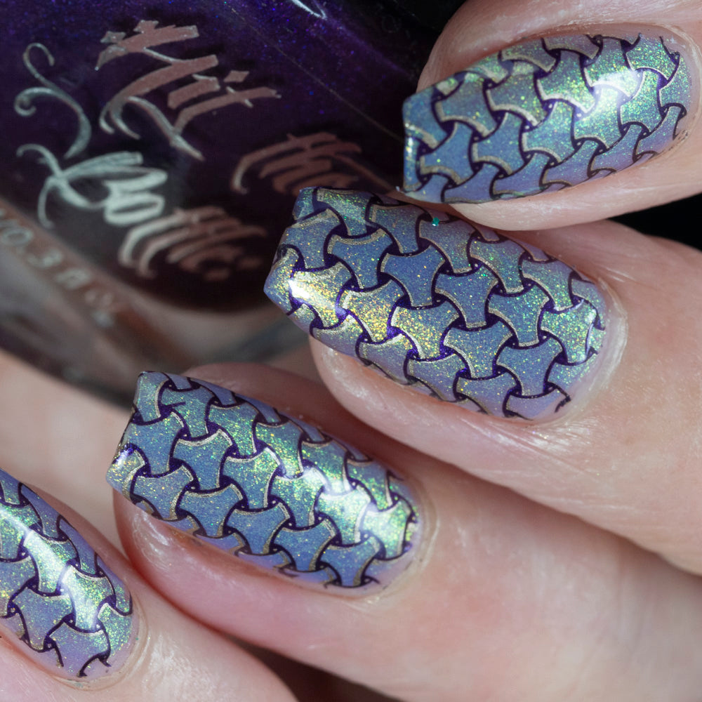 Stamping Plate by Hit the Bottle Polishes | Feast Your Eyes
