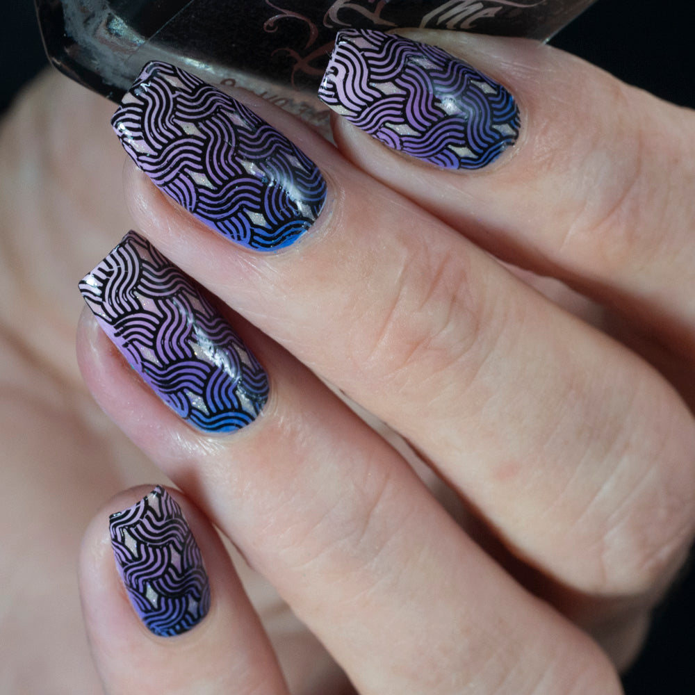 Stamping Plate by Hit the Bottle Polishes | Feast Your Eyes