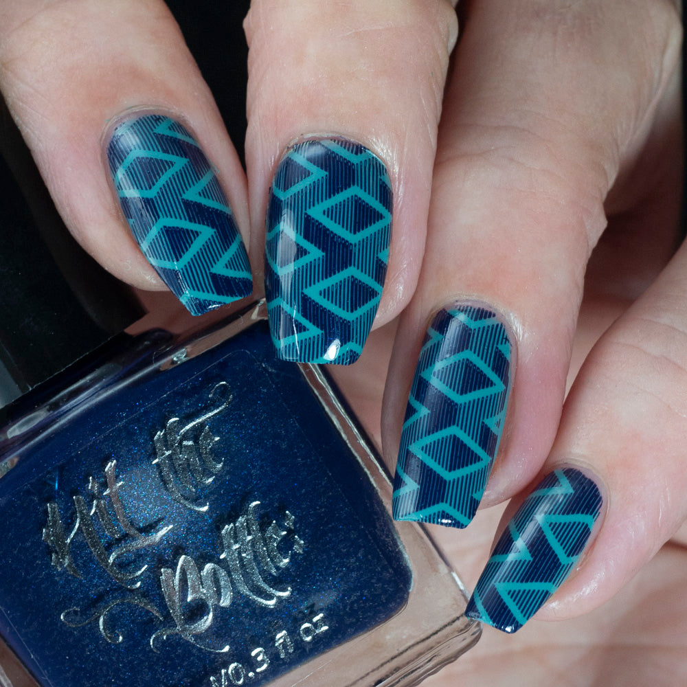 Stamping Plate by Hit the Bottle Polishes | Feast Your Eyes