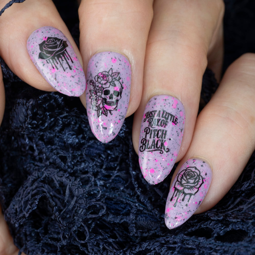 Stamping Plate by Hit the Bottle Polishes | Embrace the Darkside 05