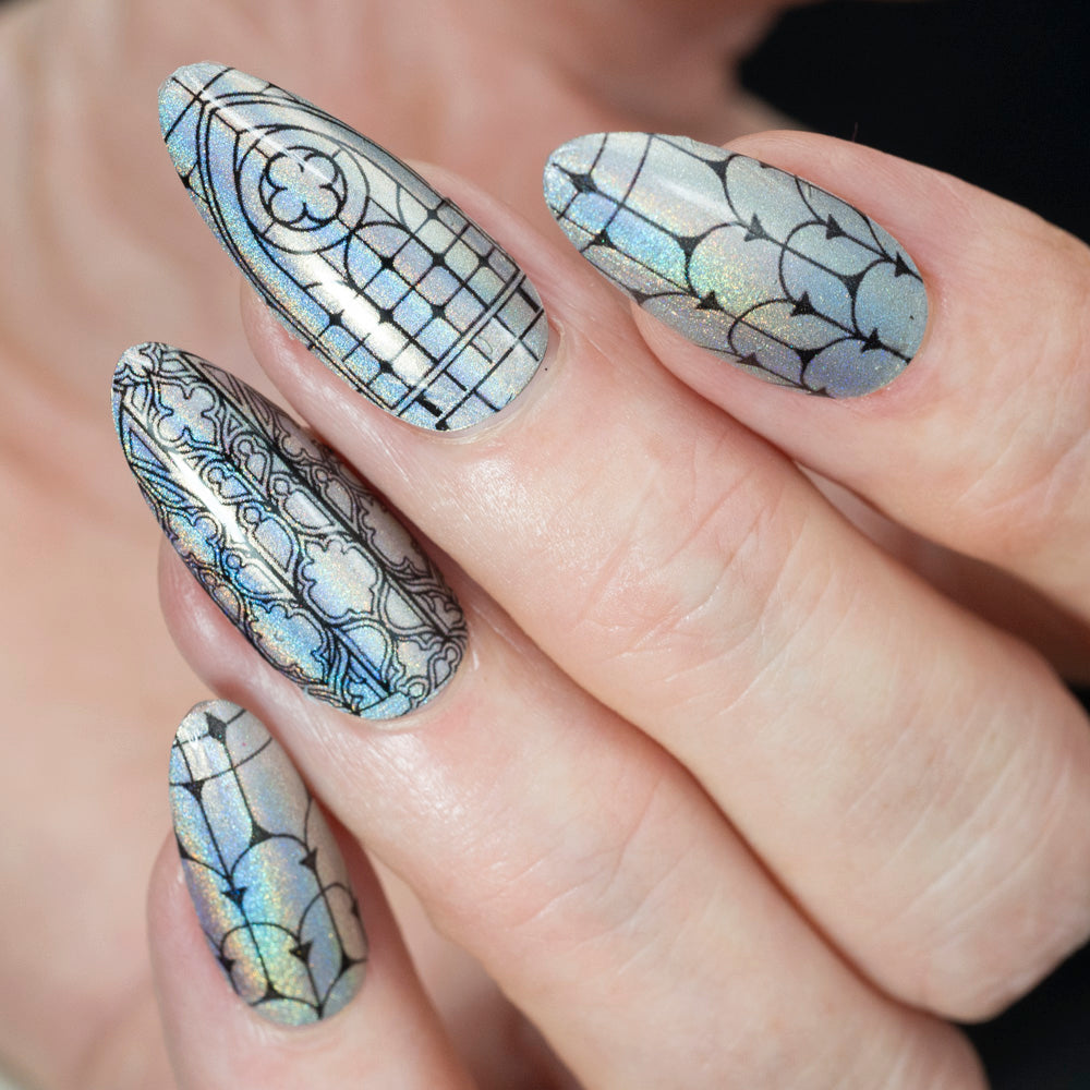 Stamping Plate by Hit the Bottle Polishes | Embrace the Darkside 05