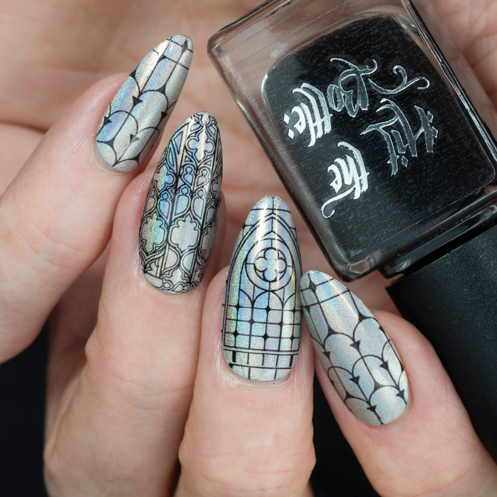 Stamping Plate by Hit the Bottle Polishes | Embrace the Darkside 05