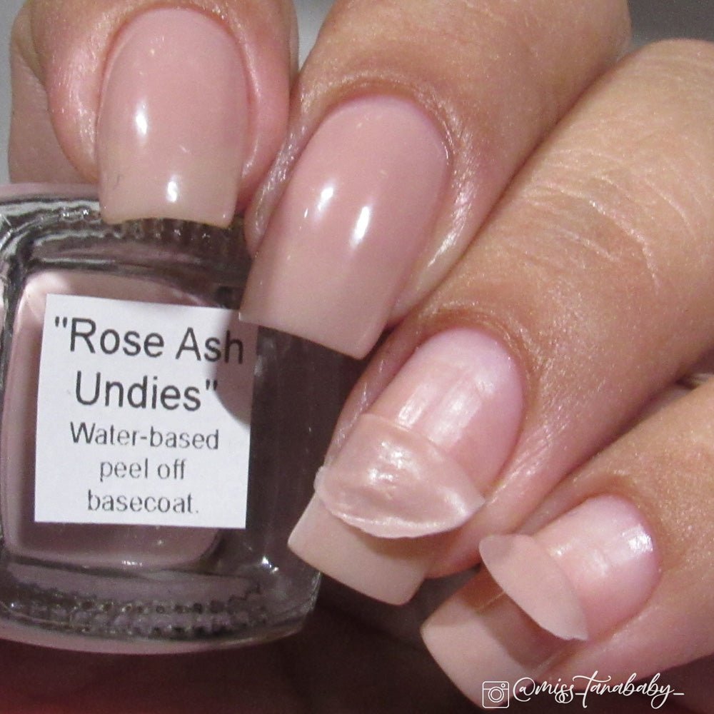 Basecoat by Hit the Bottle Polishes | Rose Ash Undies Peel Off Basecoat