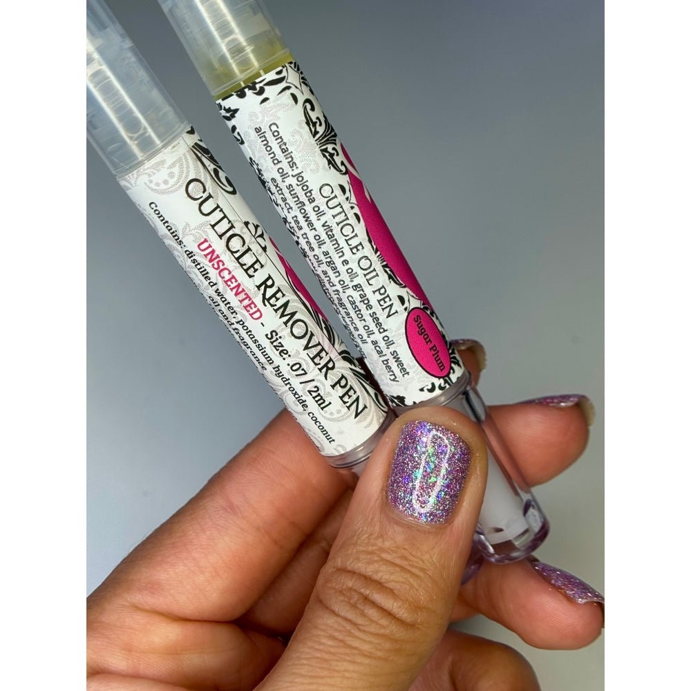 Cuticle Oil and Cuticle Remover Pens DUO by Glisten & Glow
