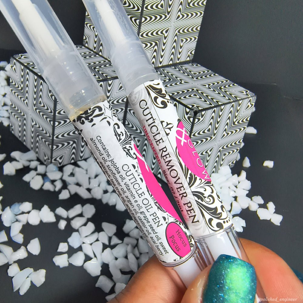 Cuticle Oil and Cuticle Remover Pen DUO by Glisten & Glow