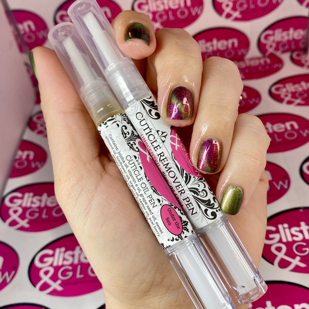 Cuticle Remover & Cuticle Oil Pen Duo by Glisten & Glow