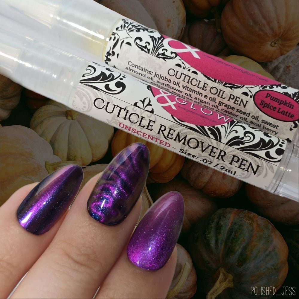 Cuticle Oil and Cuticle Remover Pens DUO by Glisten & Glow