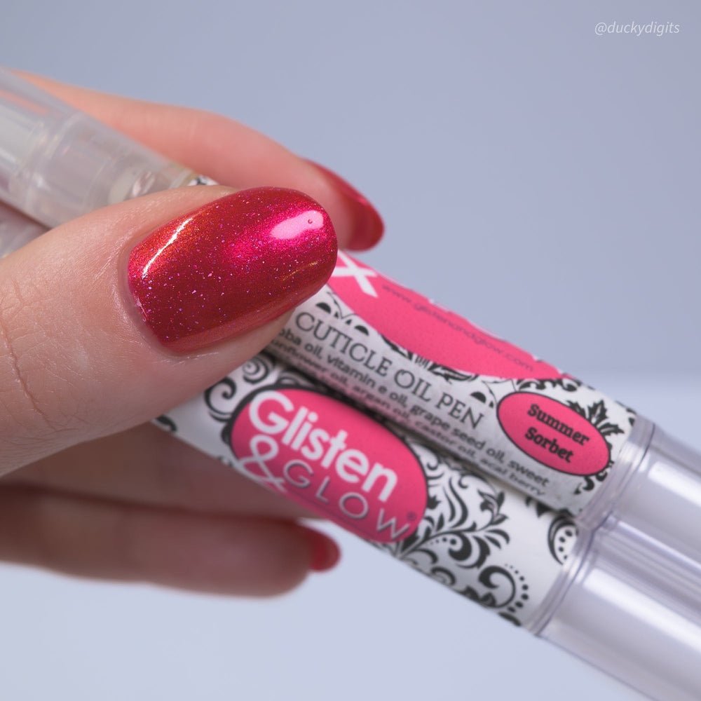 Cuticle Remover & Cuticle Oil Pen Duo by Glisten & Glow
