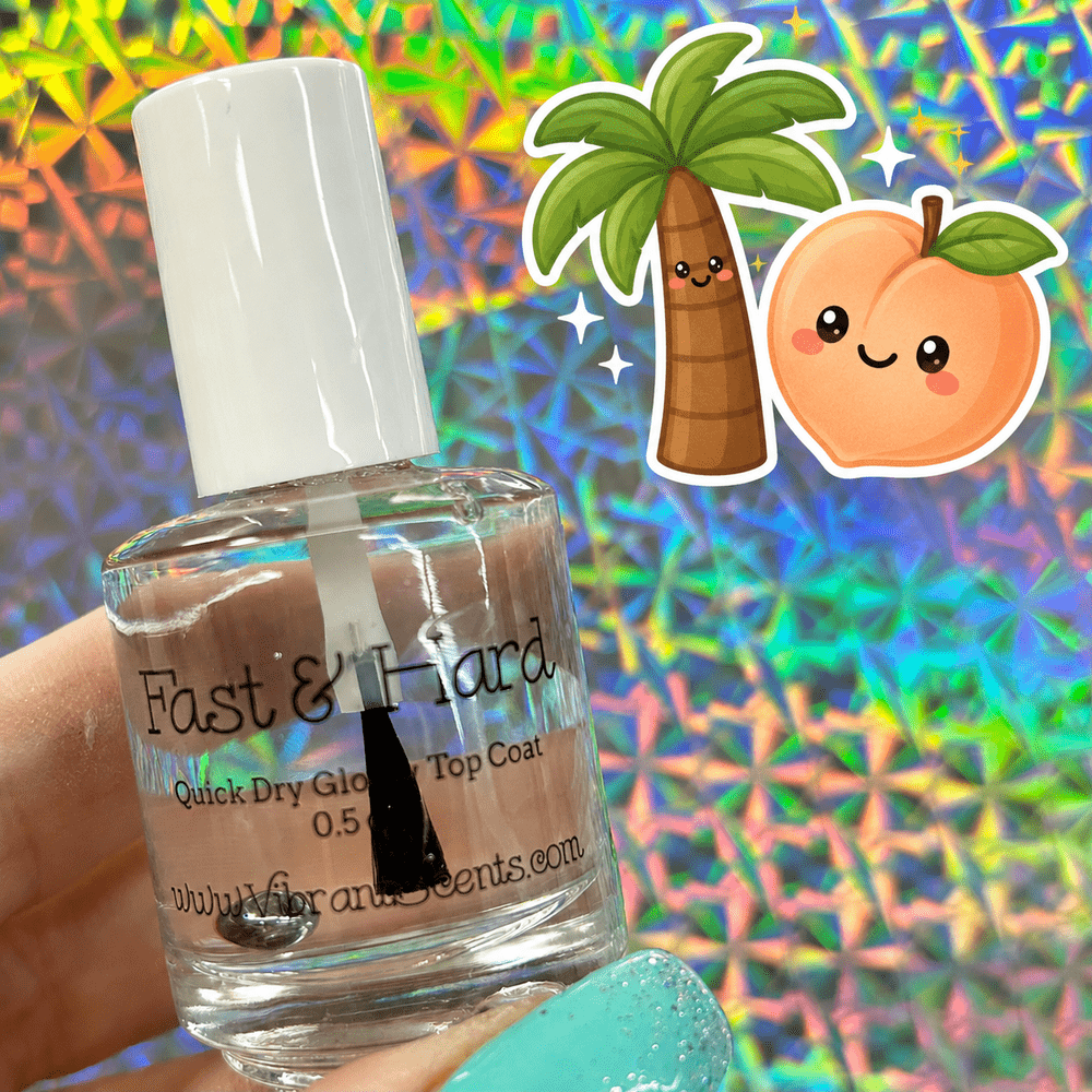 Top Coat by Vibrant Scents | Peach Beach Scented Fast & Hard Top Coat