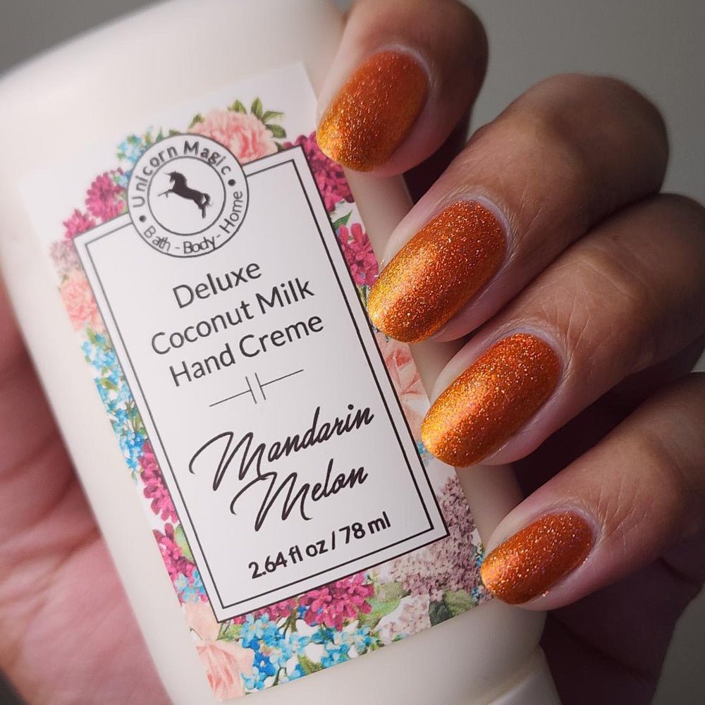 Unicorn Magic Skincare | Deluxe Coconut Milk Hand creme scented in Mandarin Melon