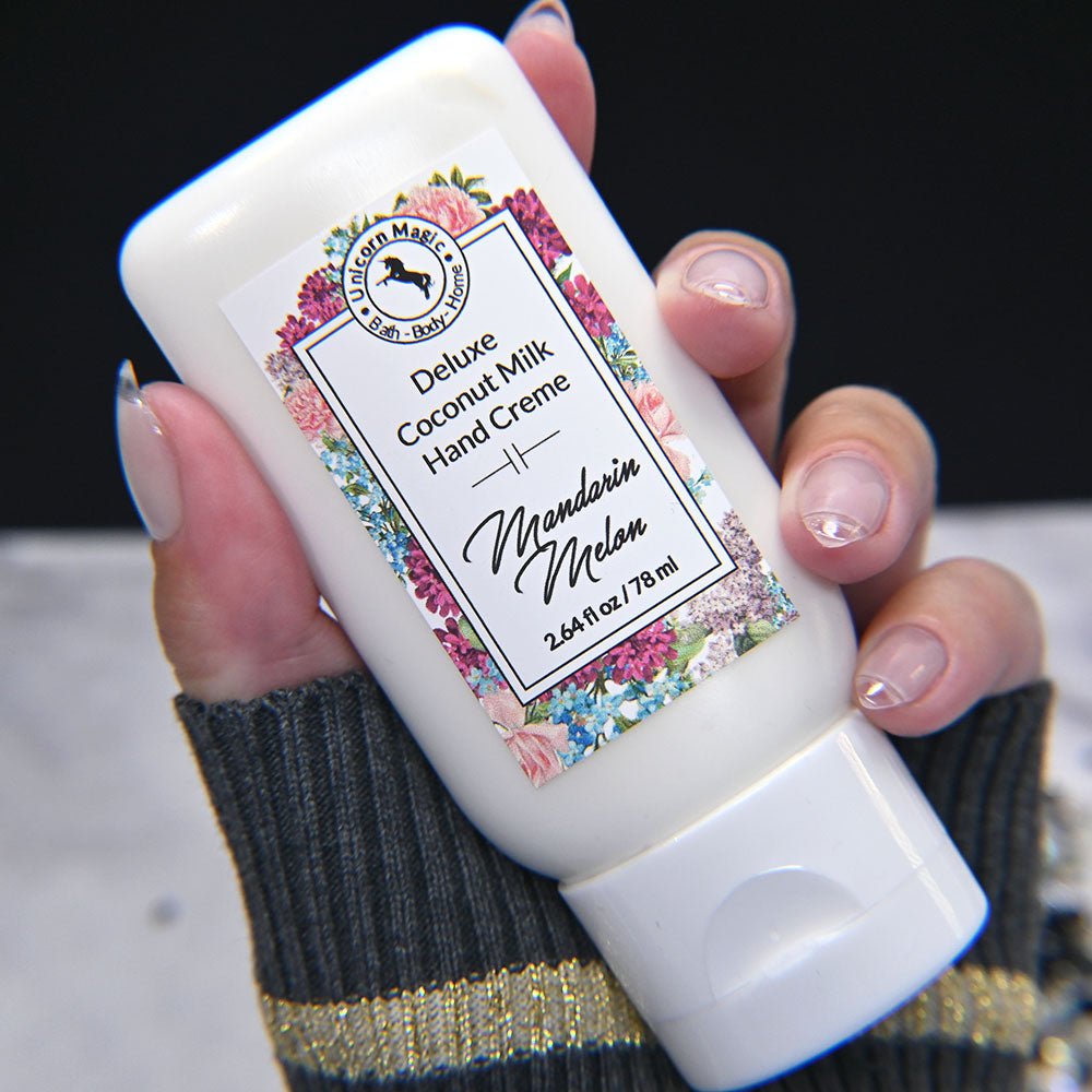 Unicorn Magic Skincare | Deluxe Coconut Milk Hand creme scented in Mandarin Melon
