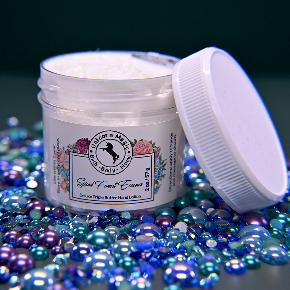 Unicorn Magic Skincare | Deluxe Triple Butter Hand Lotion scented in Spiced Forest Essence