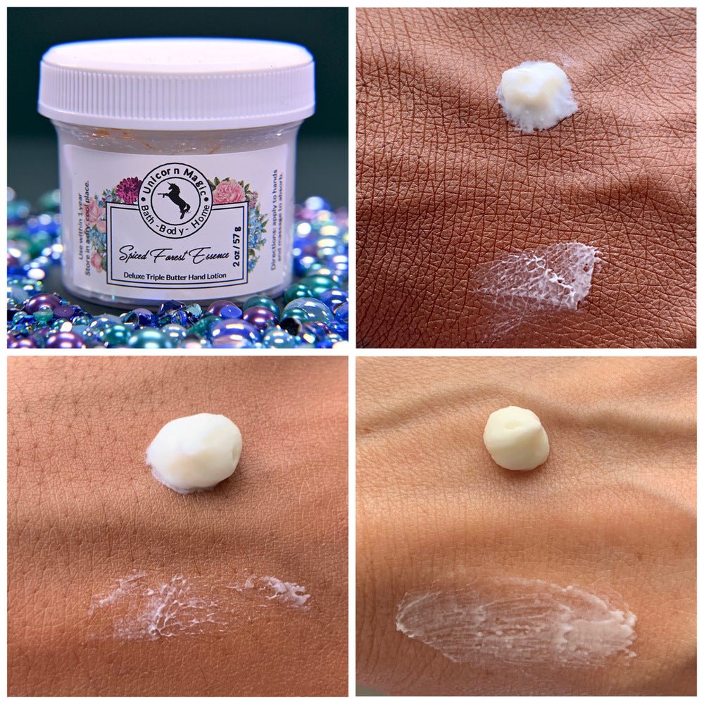 Unicorn Magic Skincare | Deluxe Triple Butter Hand Lotion scented in Spiced Forest Essence