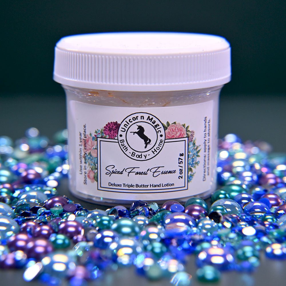 Unicorn Magic Skincare | Deluxe Triple Butter Hand Lotion scented in Spiced Forest Essence