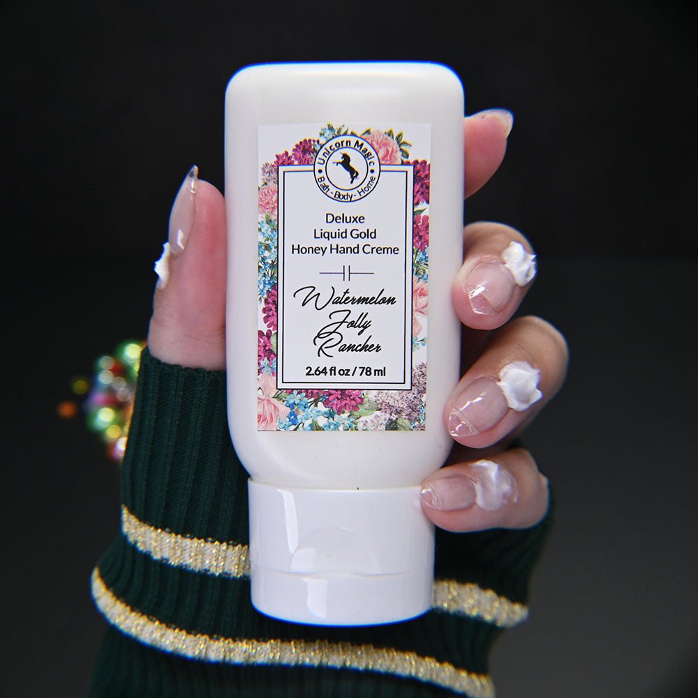 Unicorn Magic Skincare | Deluxe Liquid Gold Honey Handcreme scented in Watermelon Jolly Rancher