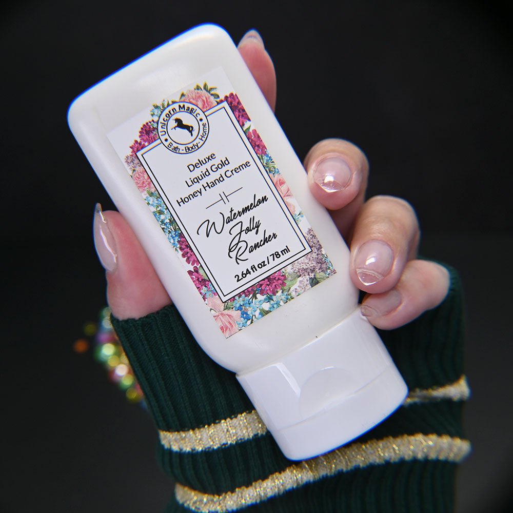 Unicorn Magic Skincare | Deluxe Liquid Gold Honey Handcreme scented in Watermelon Jolly Rancher