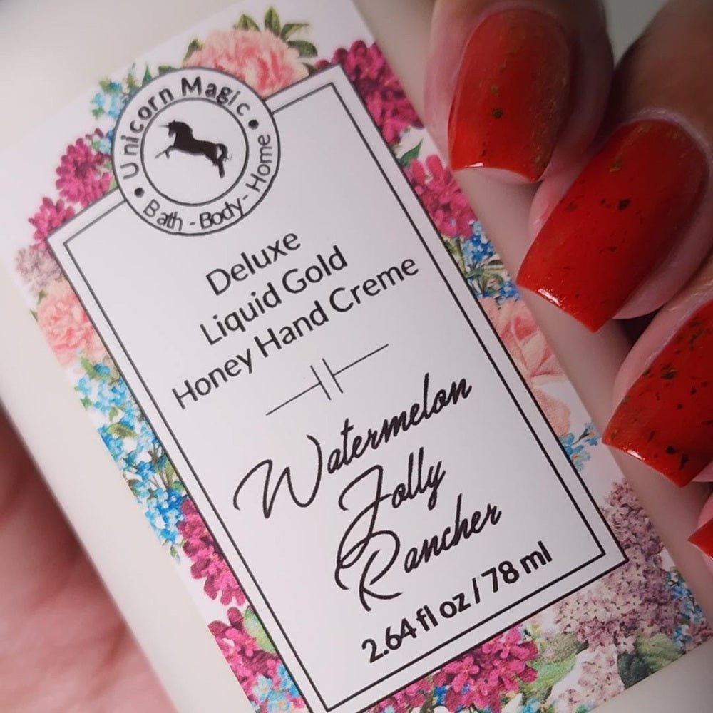 Unicorn Magic Skincare | Deluxe Liquid Gold Honey Handcreme scented in Watermelon Jolly Rancher