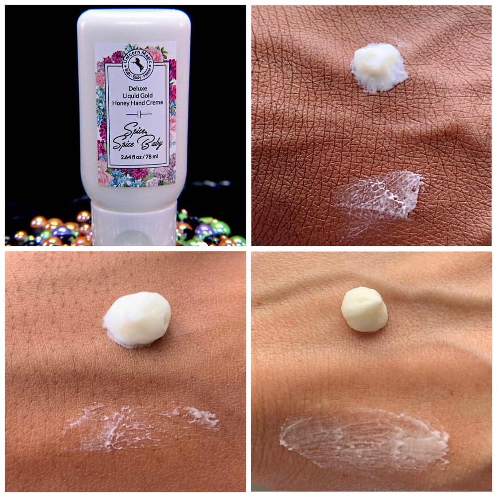 Unicorn Magic Skincare | Deluxe Liquid Gold Honey Handcreme scented in Spice, Spice Baby.