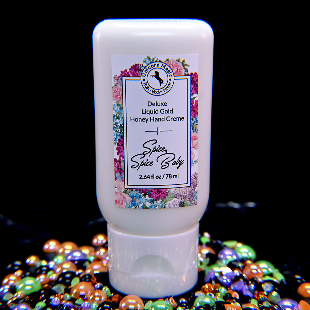 Unicorn Magic Skincare | Deluxe Liquid Gold Honey Handcreme scented in Spice, Spice Baby.