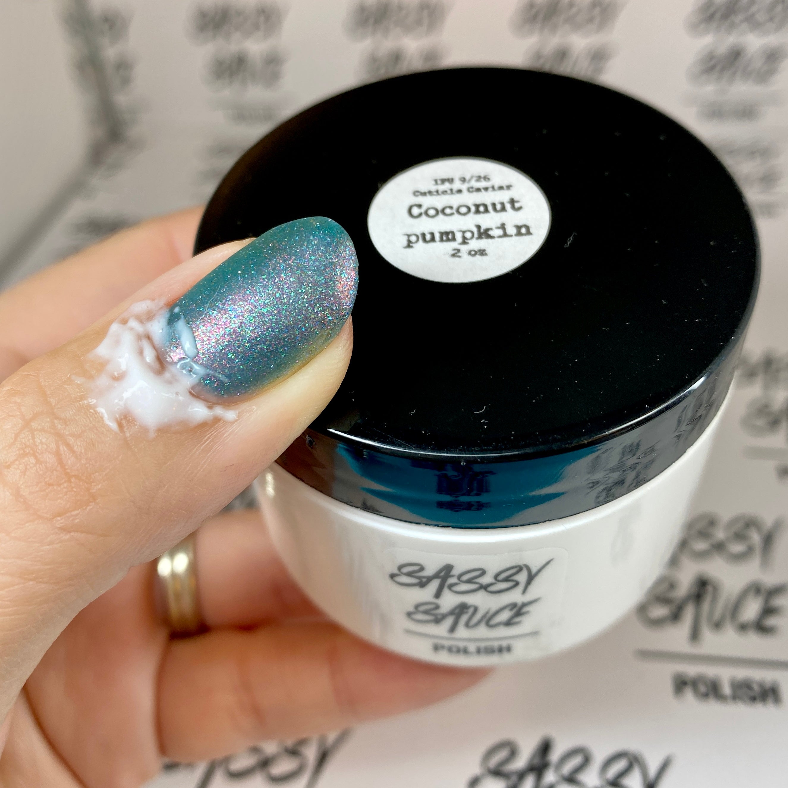 Cuticle Caviar by Sassy Sauce Polish | Coconut Pumpkin